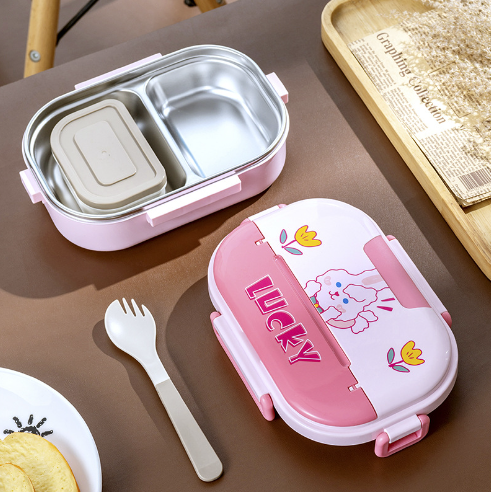 Hộp cơm giữ nhiệt trẻ em kèm thìa và bát súp HC.22.G20