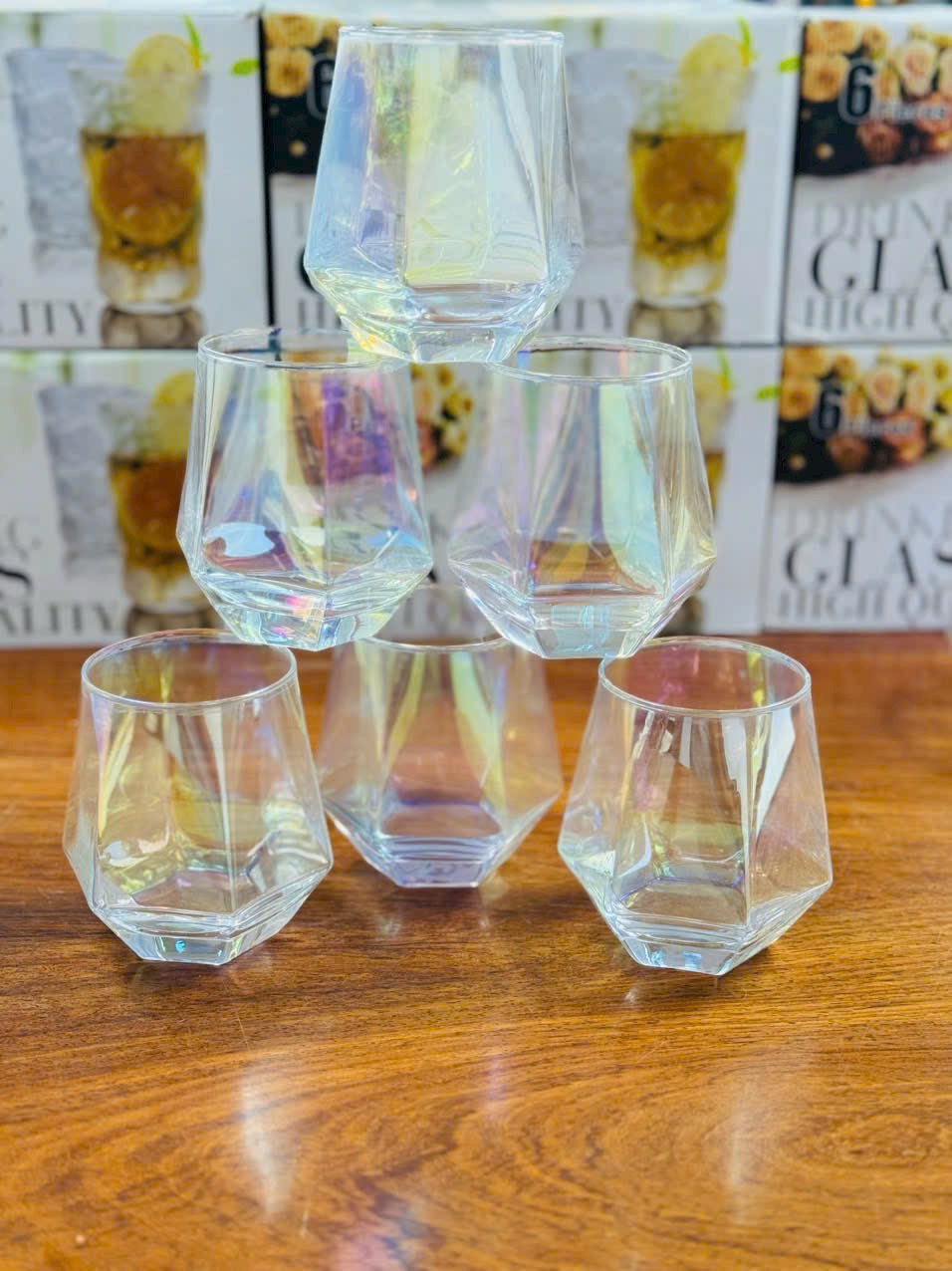 mã 01-sét bình kèm 6 cốc thủy tinh chịu nhiệt cao