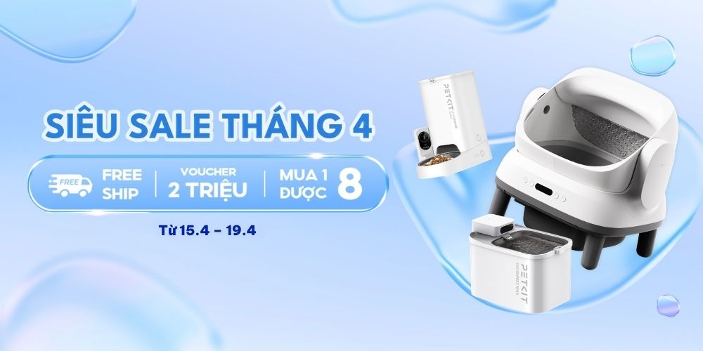 Khuyến Mãi HeLiPet Tháng 4: Siêu Sale Máy Vệ Sinh Cho Mèo Vô Địch