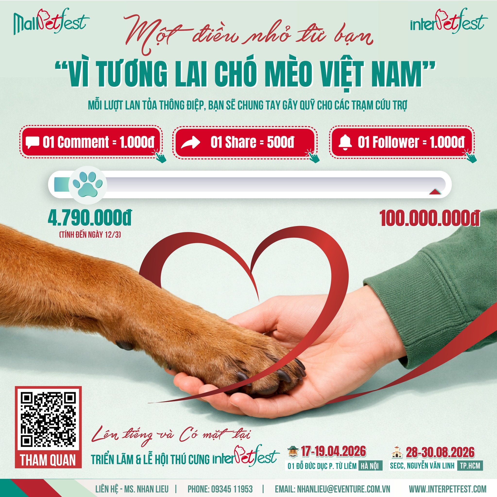 InterPetFest Hà Nội 2026 - Lễ Hội Thú Cưng Quốc Tế Lớn Nhất Thủ Đô Sắp Đổ Bộ