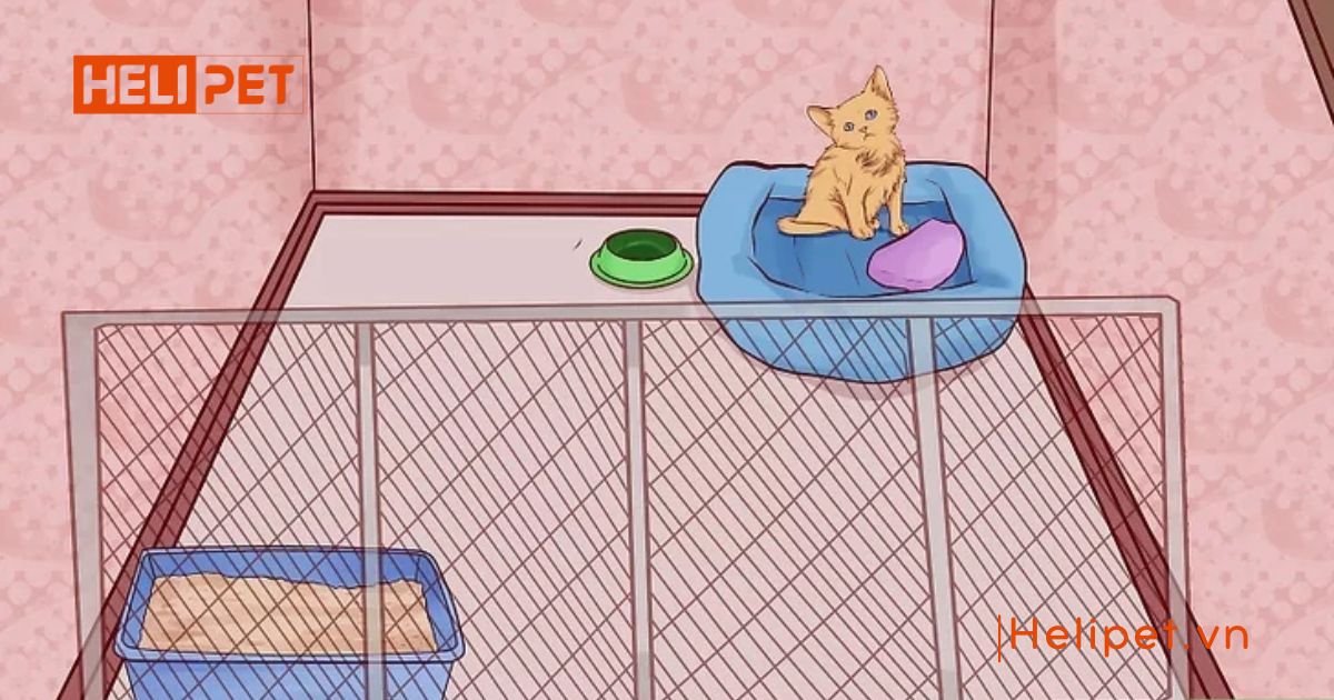 cách cho mèo đi vệ sinh vào cát