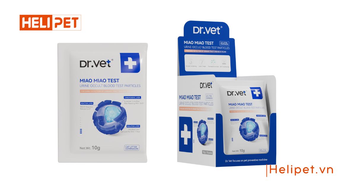 Hạt phát hiện máu trong nước tiểu mèo DR.VET