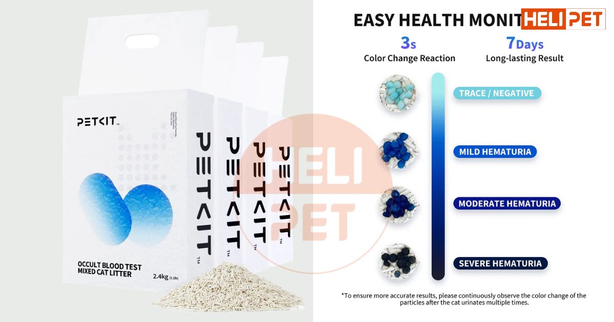 Cát phát hiện máu Petkit - Phát hiện sớm tình trạng bệnh của mèo