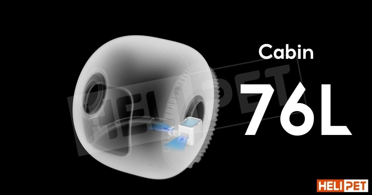 PETKIT Purobot Max Pro 2 có cabin thoải mái cho “boss” lớn sử dụng