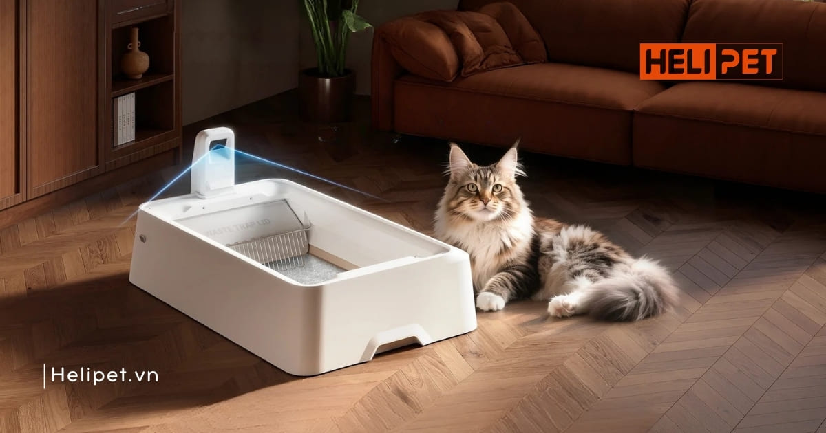 Nhà vệ sinh cho mèo PETKIT Crystal Duo có Camera
