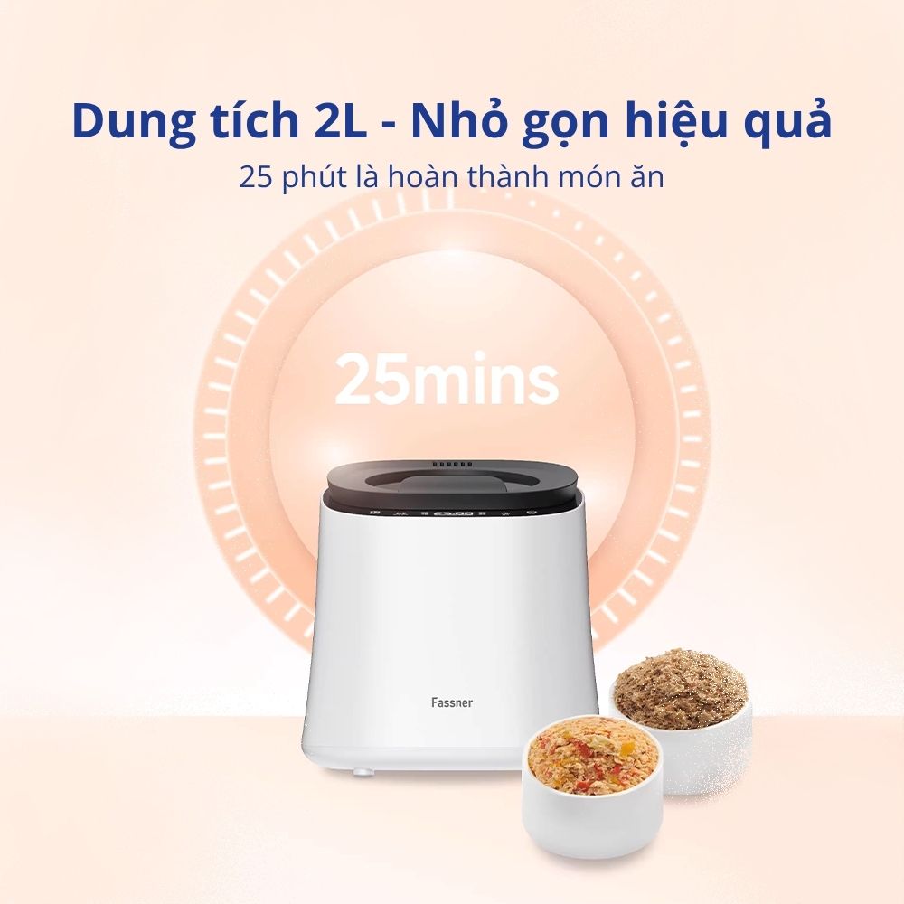 Máy làm pate tươi, thịt sấy cho chó mèo Fassner Mini - Image 3