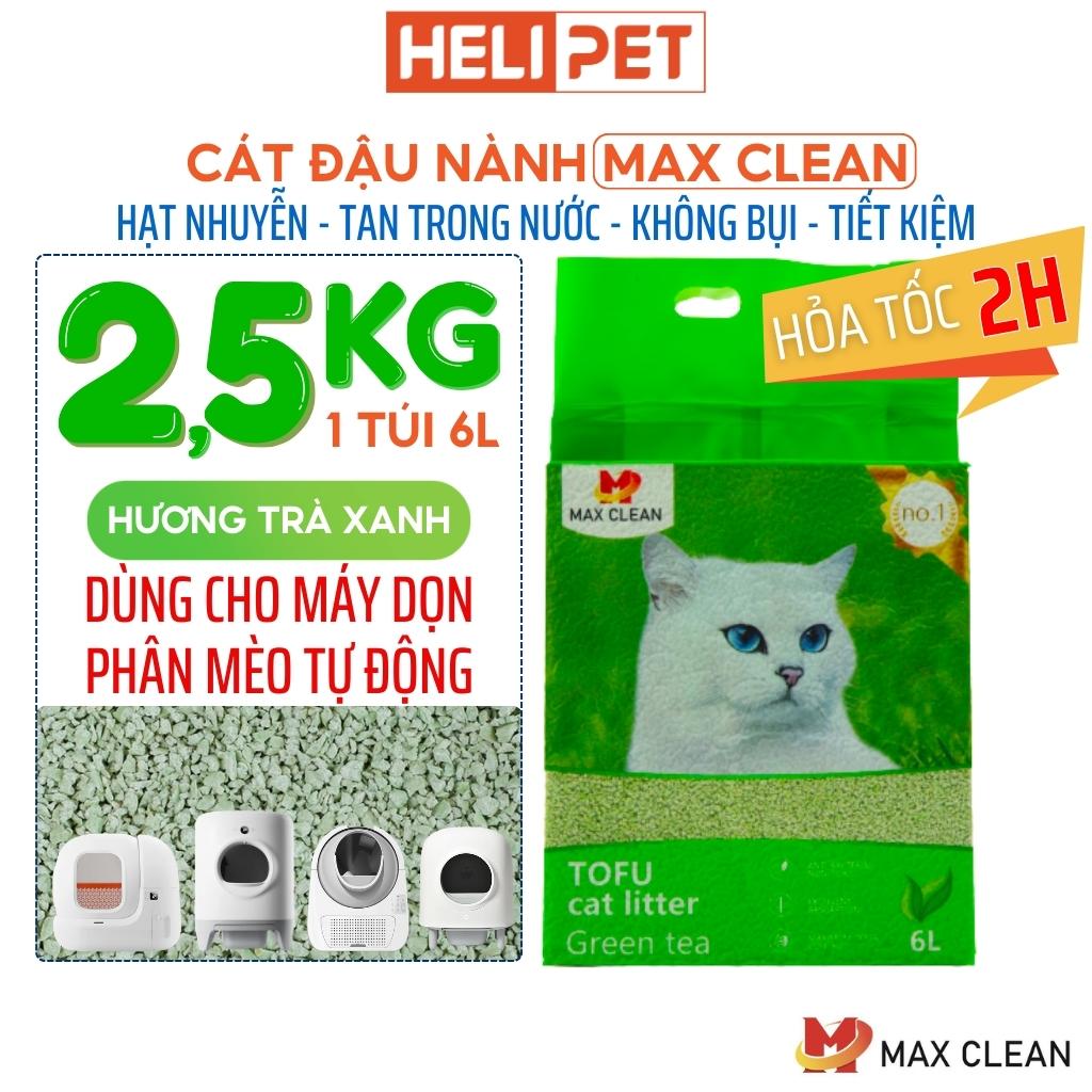 Cát đậu nành Max Clean hạt nhuyễn - Hương trà xanh