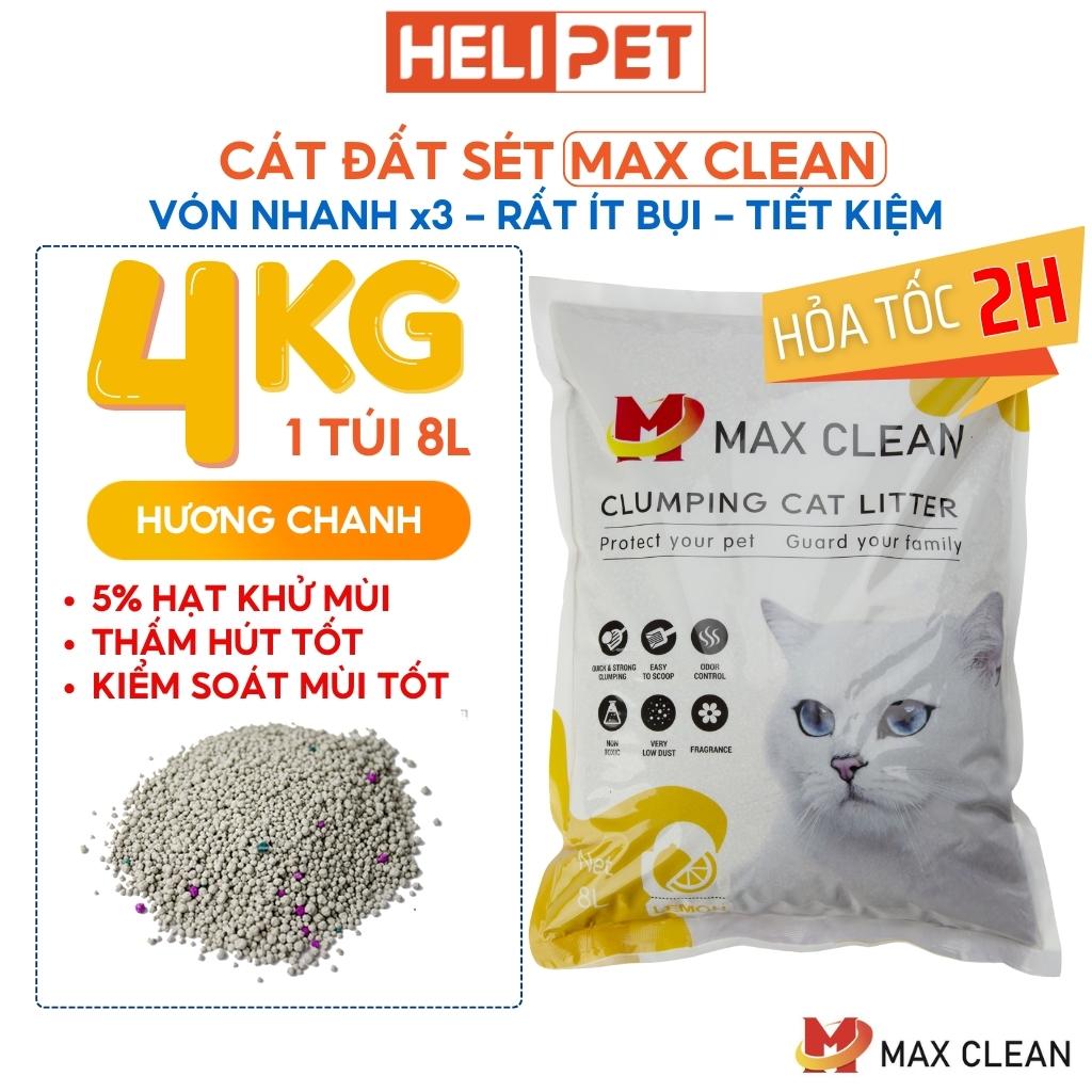 Cát đất sét Max Clean - Hương chanh - Siêu vón, ít bụi