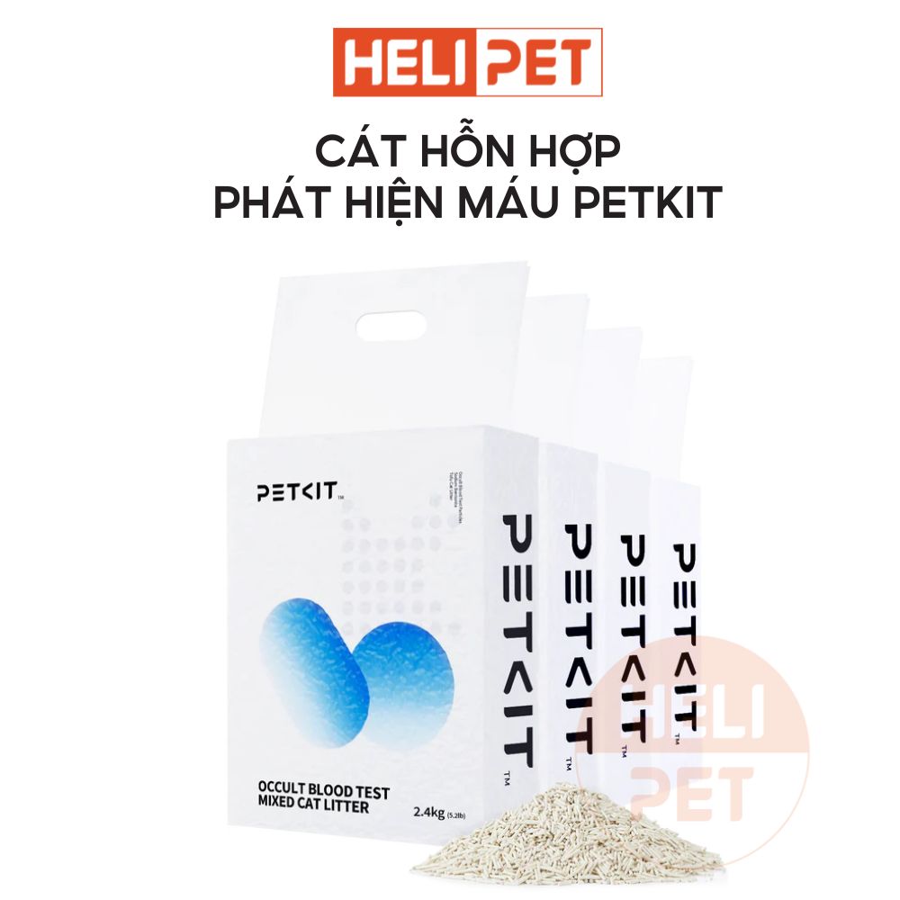 Cát phát hiện máu Petkit Occult Blood Test Mixed Cat Litter - Tan trong nước