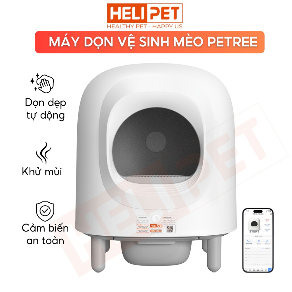 Máy dọn vệ sinh mèo PETREE x HELIPET 2024