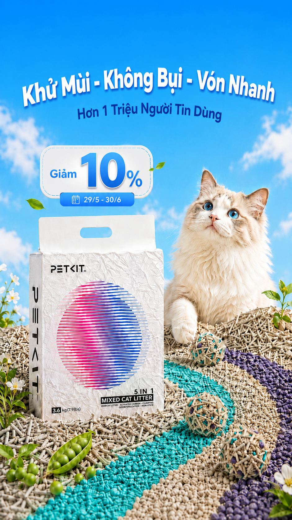 CÁT PETKIT 5IN1