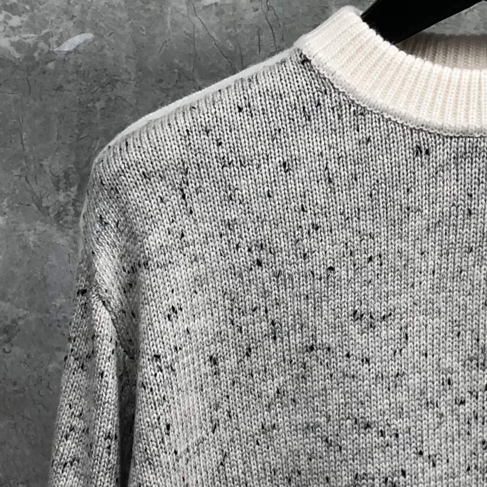 Thom Browne Donegal Mohair Contrast Framing 4-Bar Oversized Pullover