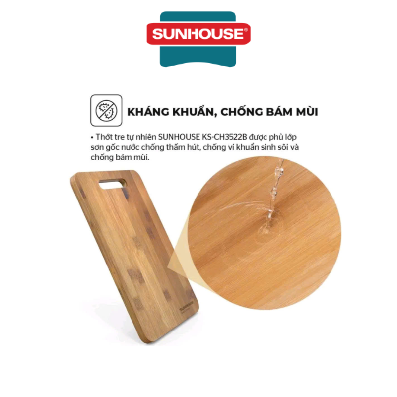 Thớt tre tự nhiên Sunhouse KS-CH2626B/KS-CH3522B/KS-CH3626B