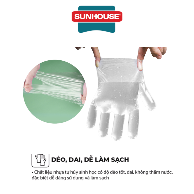 Găng tay thực phẩm phân hủy sinh học Sunhouse KS-PG290M/KS-PG290L