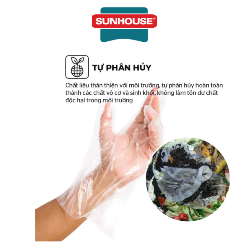 Găng tay thực phẩm phân hủy sinh học Sunhouse KS-PG290M/KS-PG290L