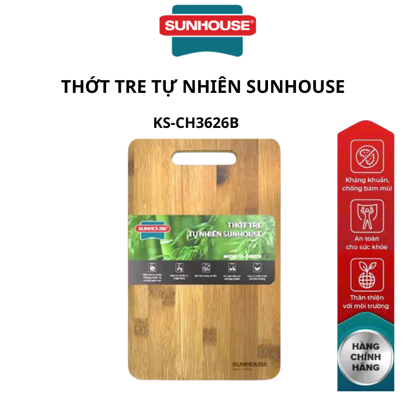 Thớt tre tự nhiên Sunhouse KS-CH2626B/KS-CH3522B/KS-CH3626B