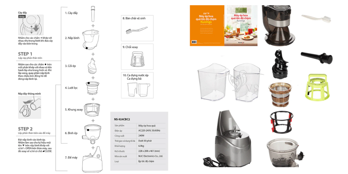 Máy ép chậm Kuvings C9000 [NS-924CBC2]