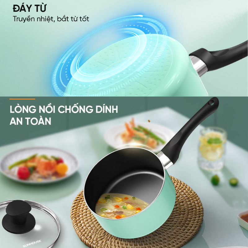 Quánh chống dính đáy từ Sunhouse SHG-MP16M