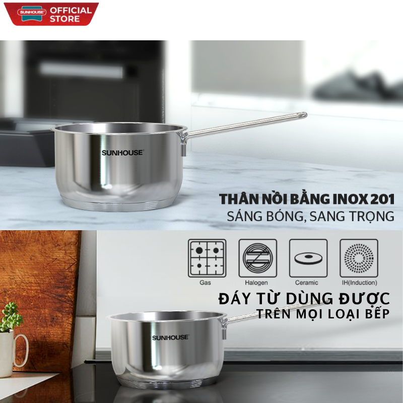 Nồi quấy bột Inox 5 đáy Sunhouse SHG508-16