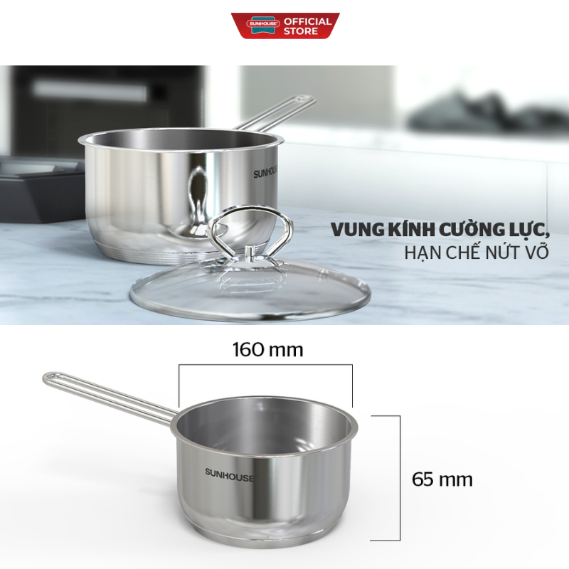 Nồi quấy bột Inox 5 đáy Sunhouse SHG508-16