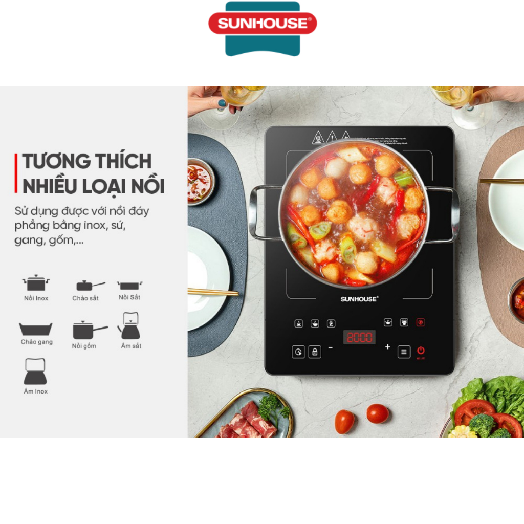 Bếp hồng ngoại cảm ứng Sunhouse SHD6006A