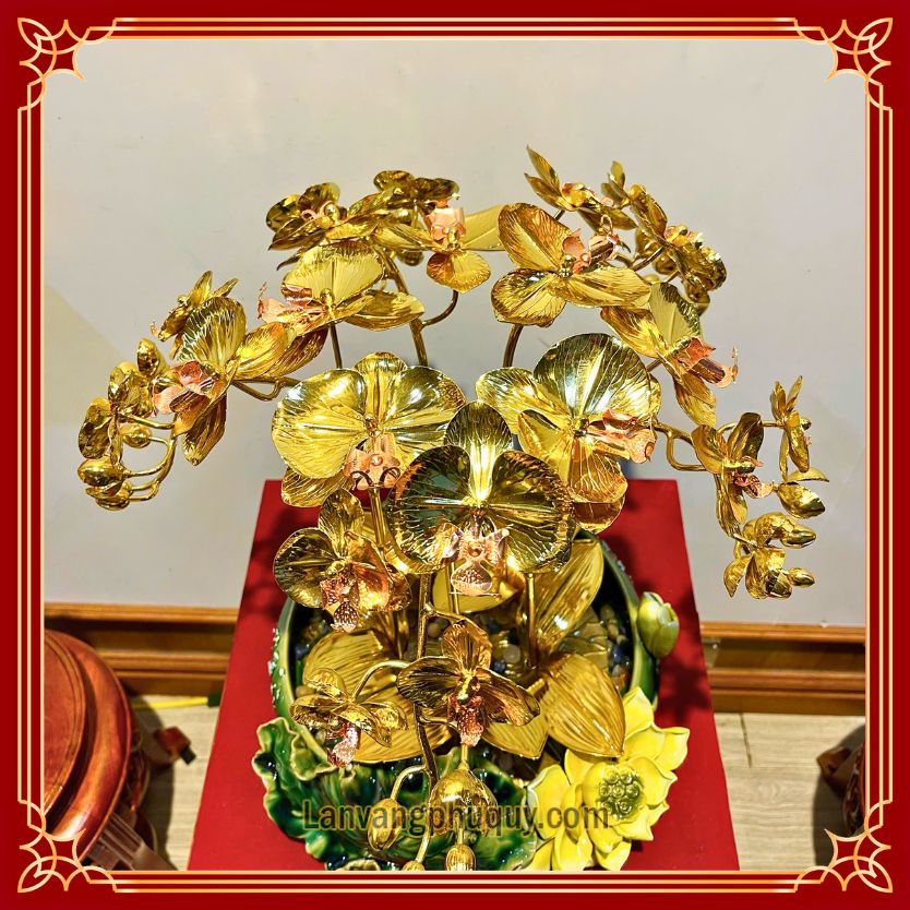 Lan hồ điệp vàng mạ vàng 24k Phú Quý - LVPQ 30