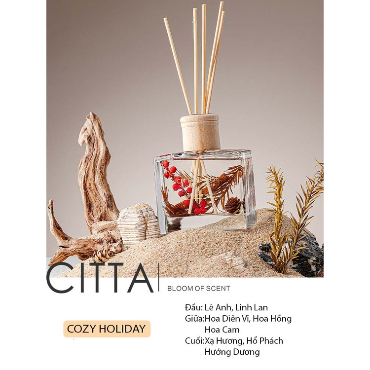 CITTA Tinh Dầu Thơm Phòng WARMTH OF WINTER 120 ml - Tinh Dầu Thơm Khuếch Tán Sự Ấm Áp