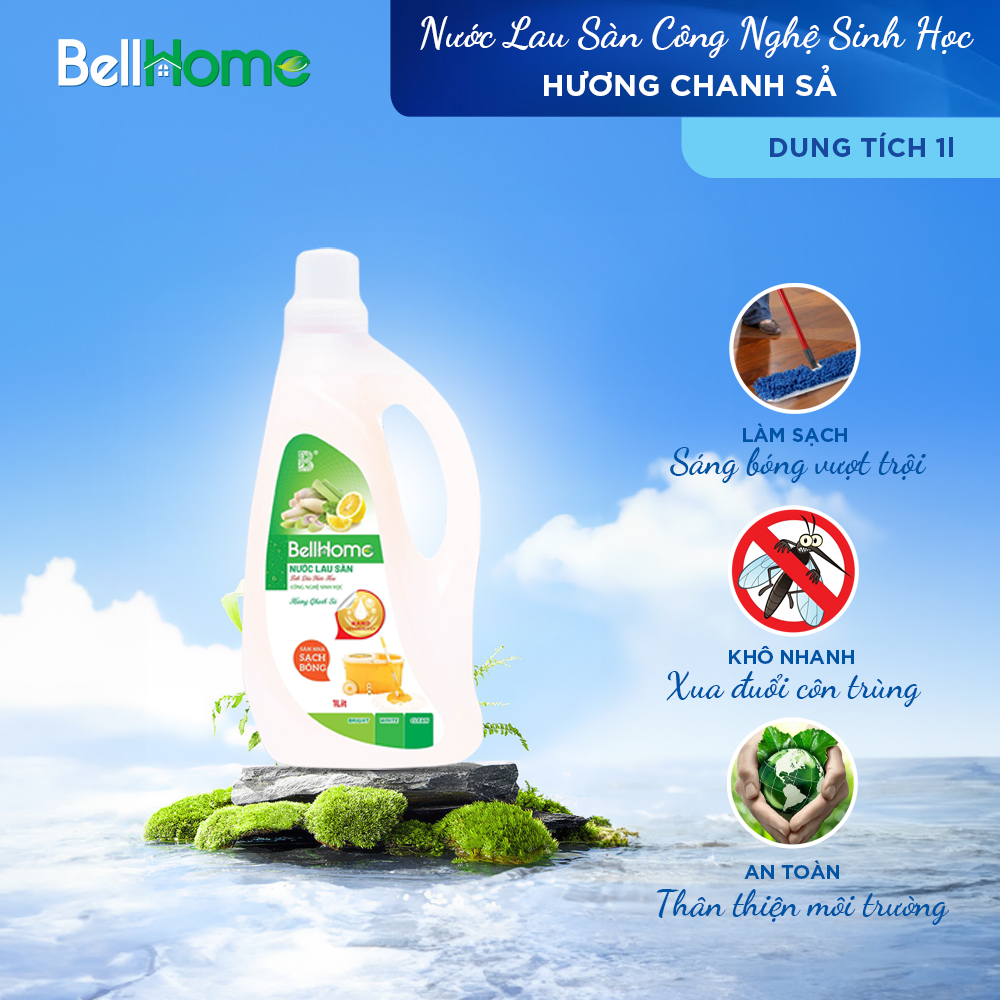 Nước Lau Sàn Công Nghệ Sinh Học Hương Chanh Sả 1L