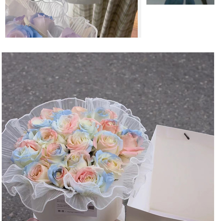 Cuộn vải voan sóng gói hoa, trang trí 28cm x 4m