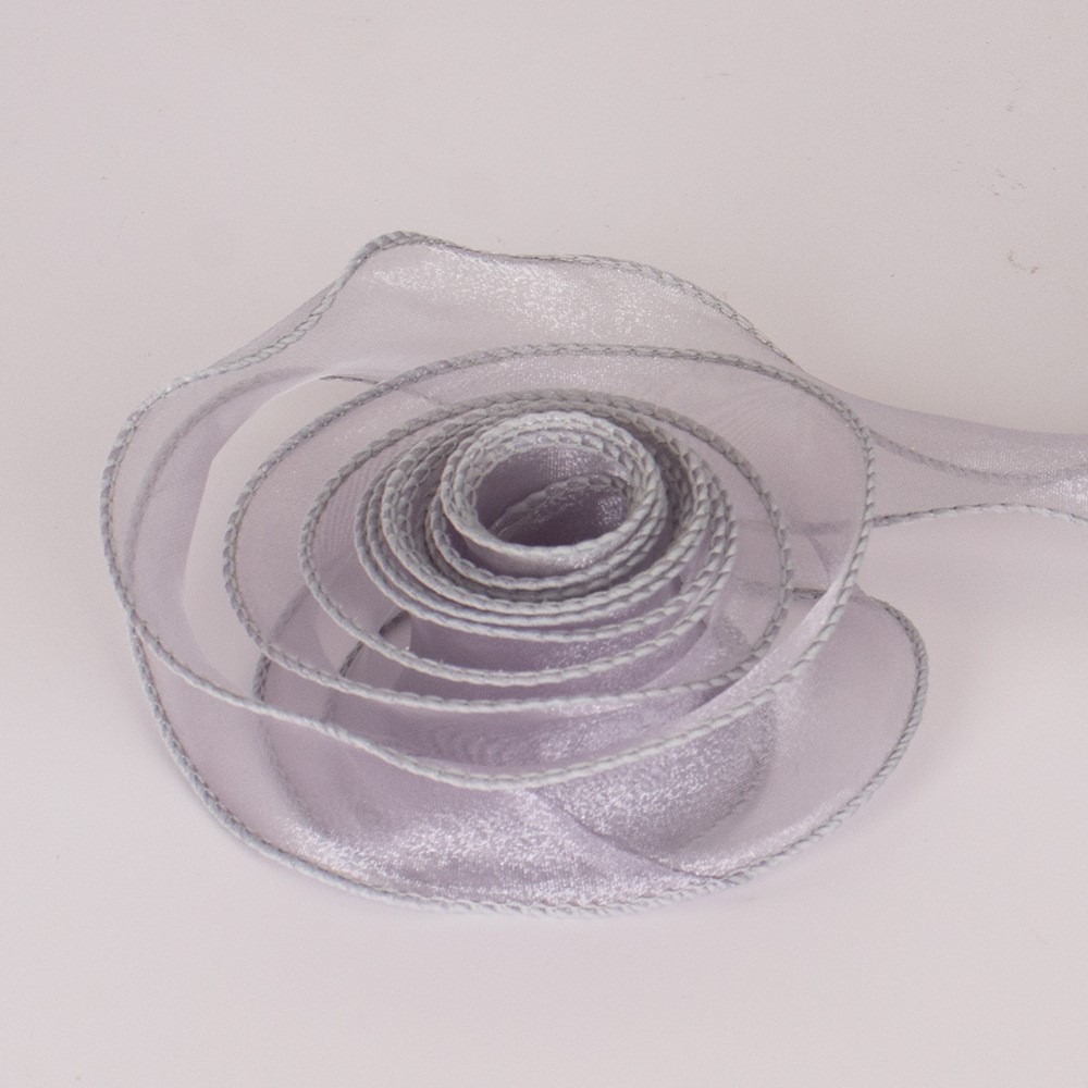 Nguyên cuộn ruy băng voan trơn viền sóng 2 biên gói hoa, gói quà rộng 4cm, dài 9m