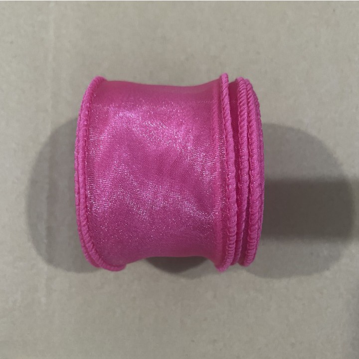 Nguyên cuộn ruy băng voan trơn viền sóng 2 biên gói hoa, gói quà rộng 4cm, dài 9m