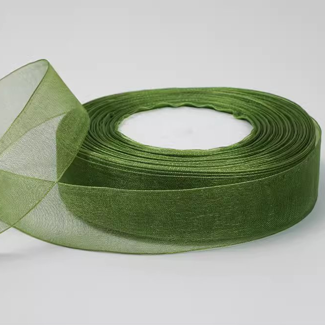 Nguyên cuộn 45m ruy băng lụa xước bản rộng 2cm