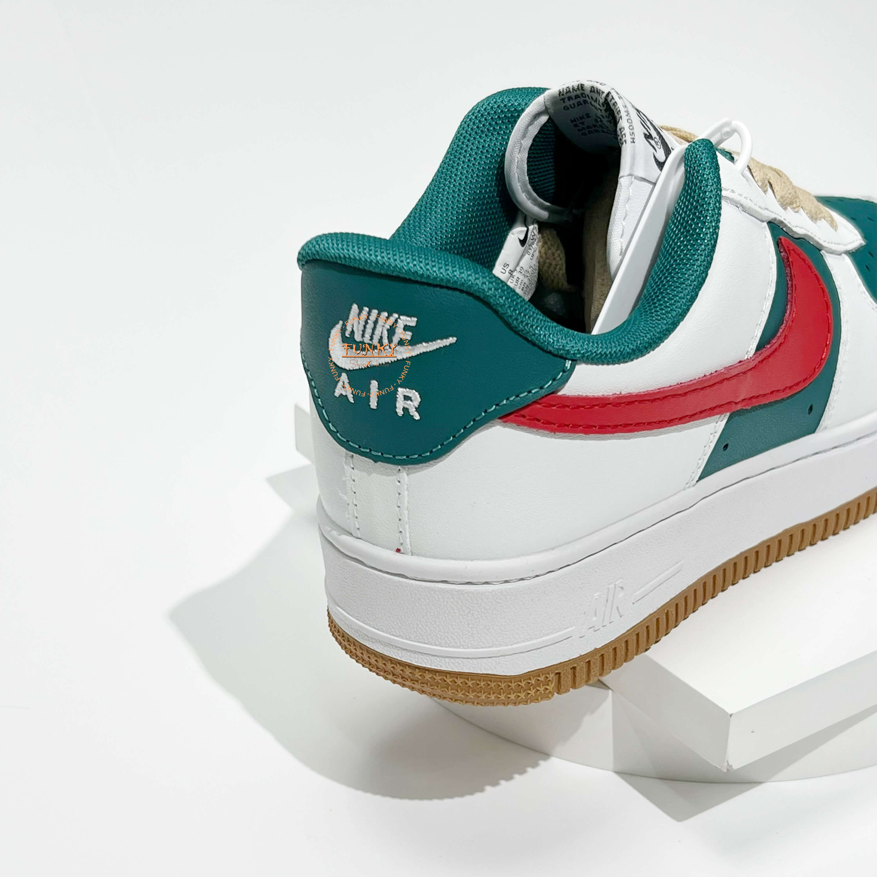 Giày Air Force 1 Low By You Custom Phối Xanh Đỏ Cao Cấp