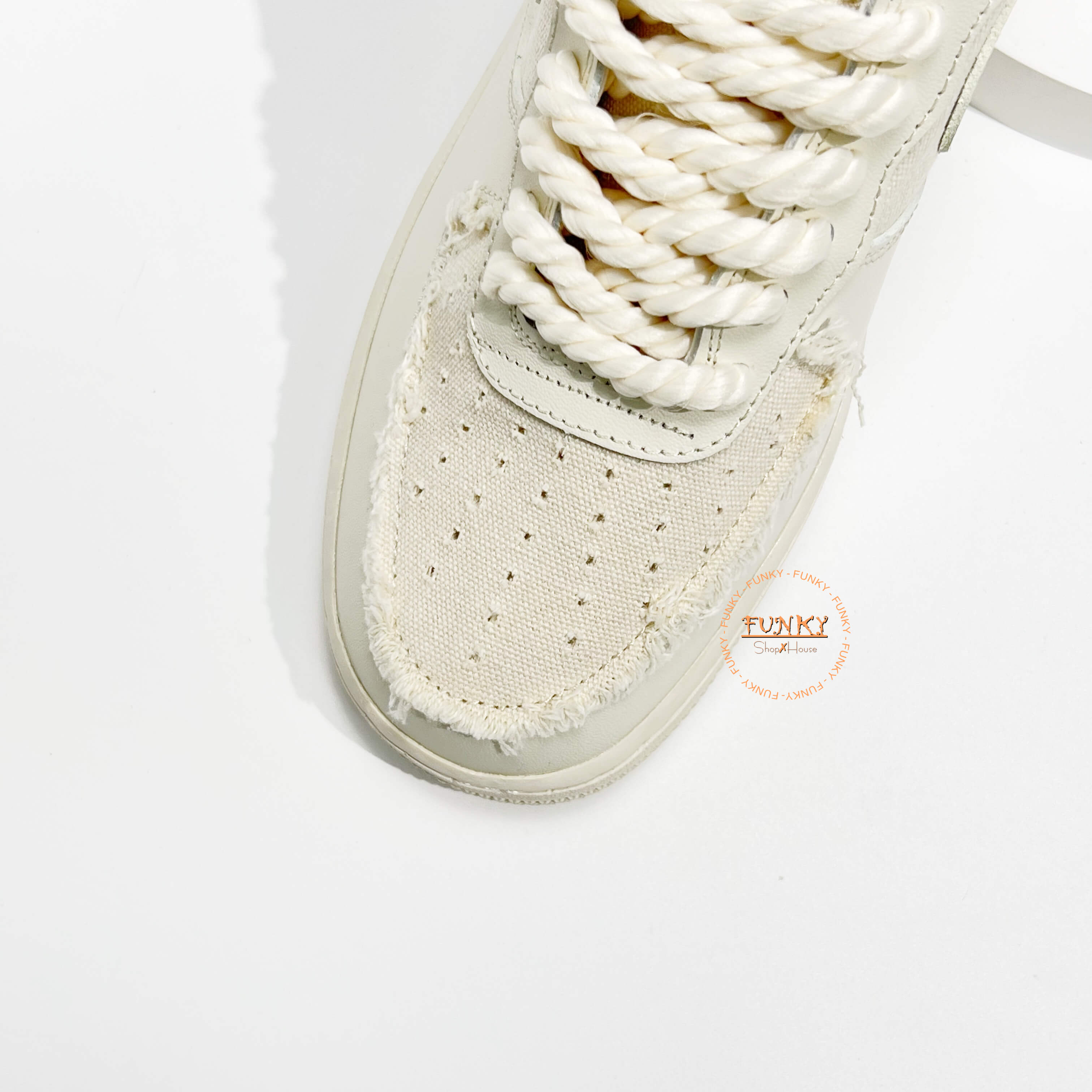 Giày Air Force 1 Low Custom Paisley Dây Thừng Vàng Cao Cấp