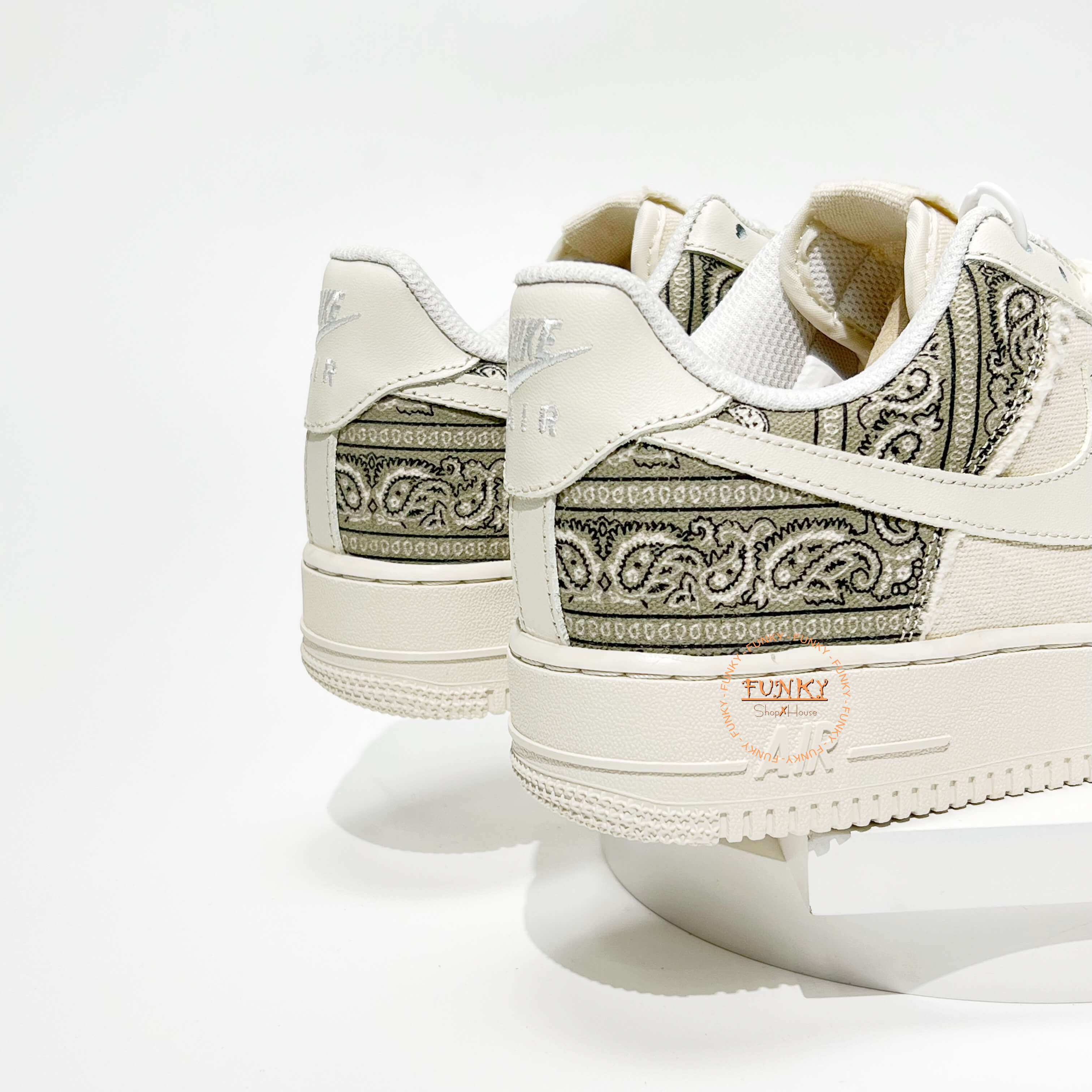 Giày Air Force 1 Low Custom Paisley Dây Thừng Vàng Cao Cấp