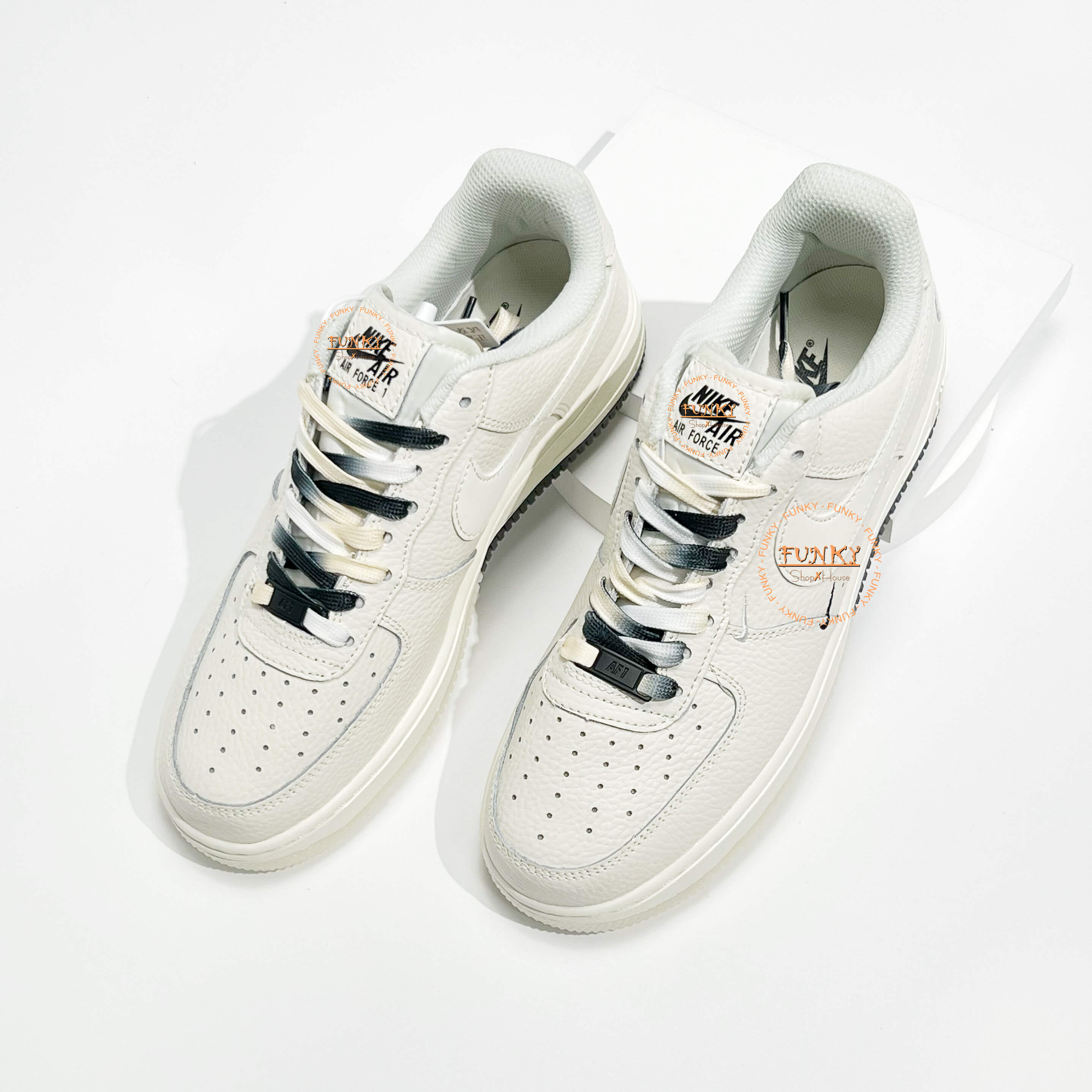 Giày N I K E   Air Force 1 Brooklyn Sail Cao Cấp