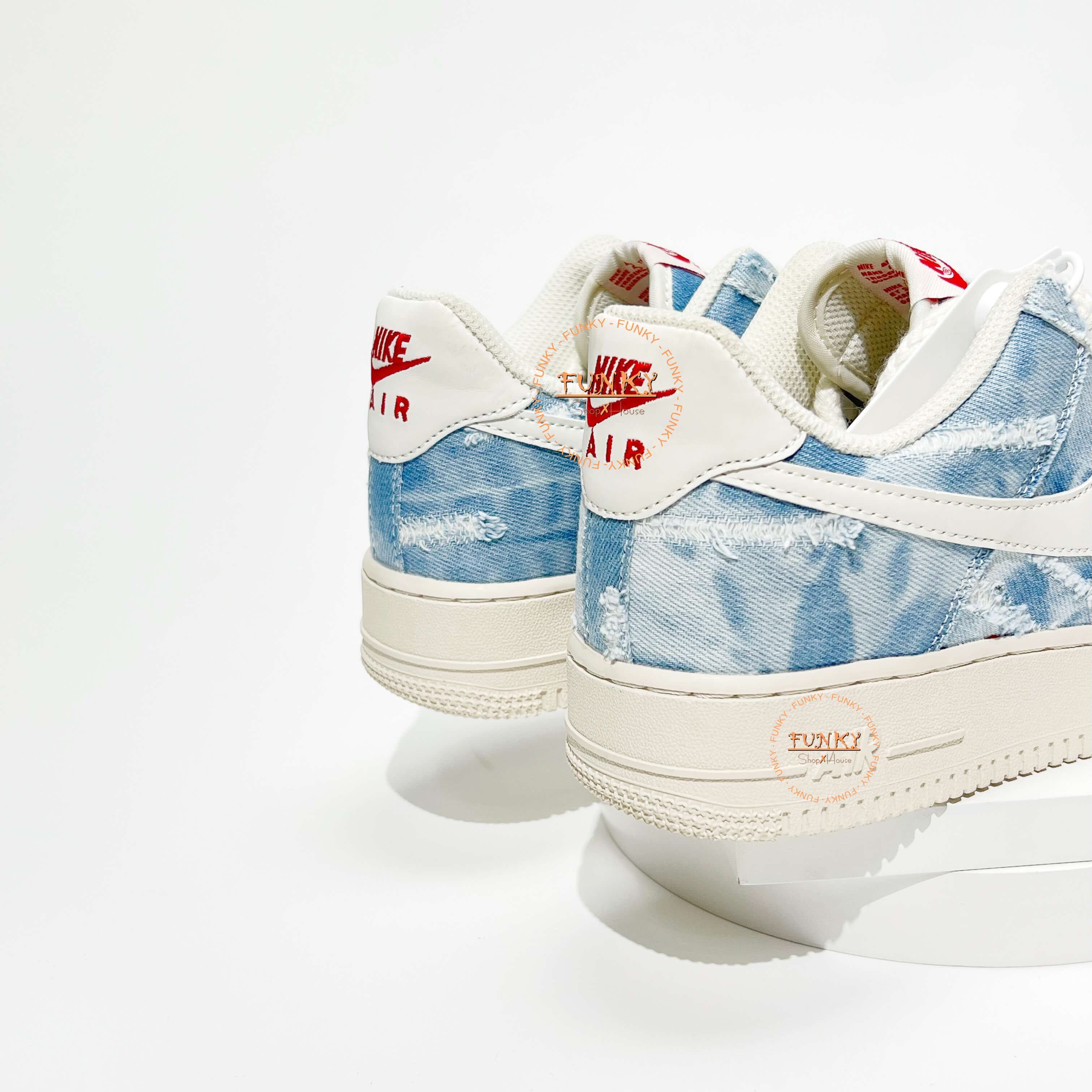 Giày Air Force 1 Canvas Bò Xước Cao Cấp