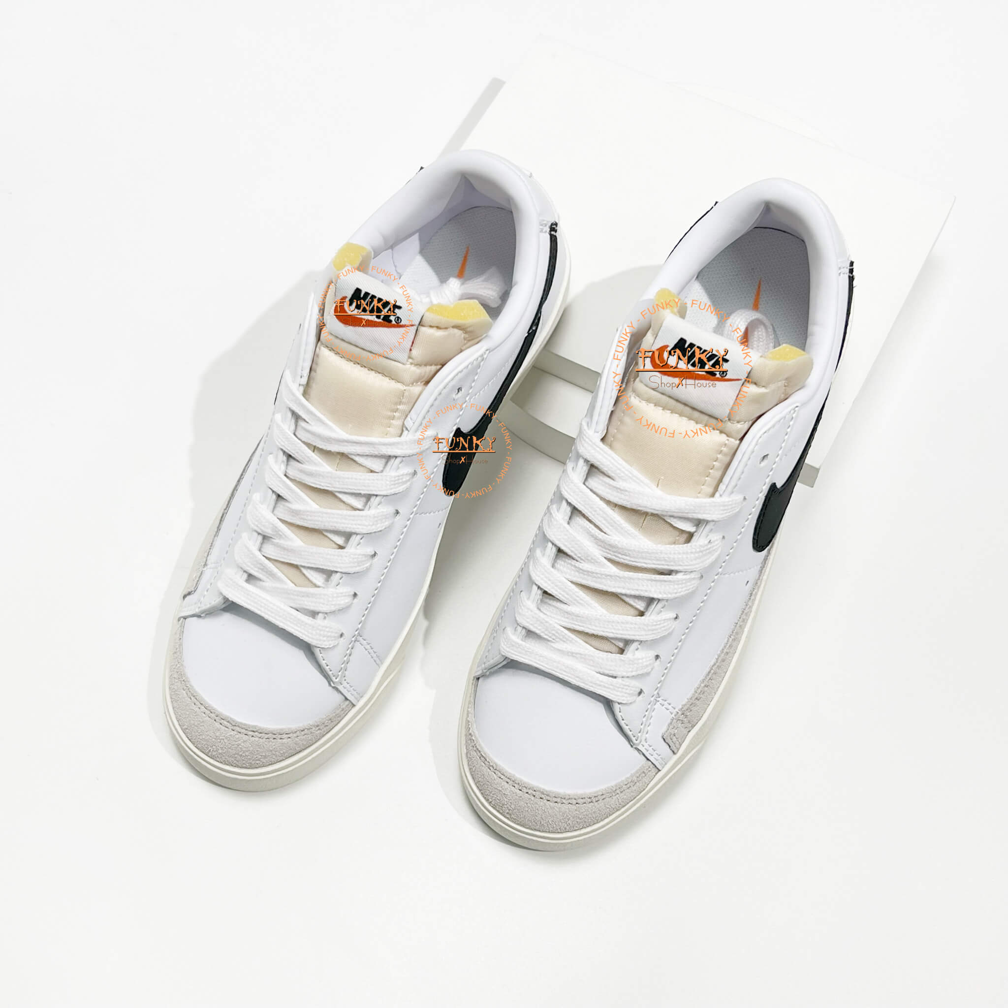 Giày N ike Blazer Low 77 Vintage Trắng Đen