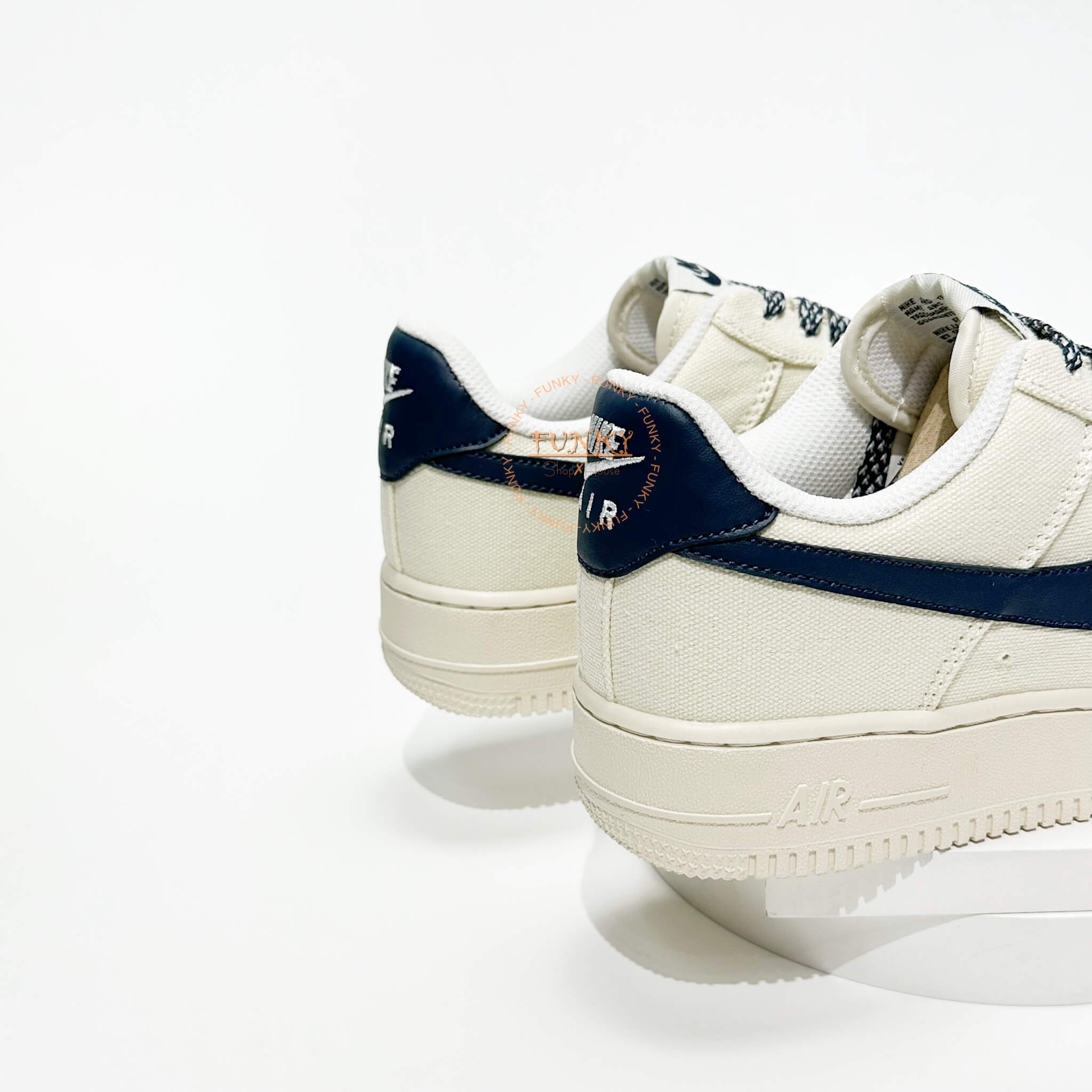Giày N I K E Air Force 1 Low Canvas Stussy Navy Cao Cấp