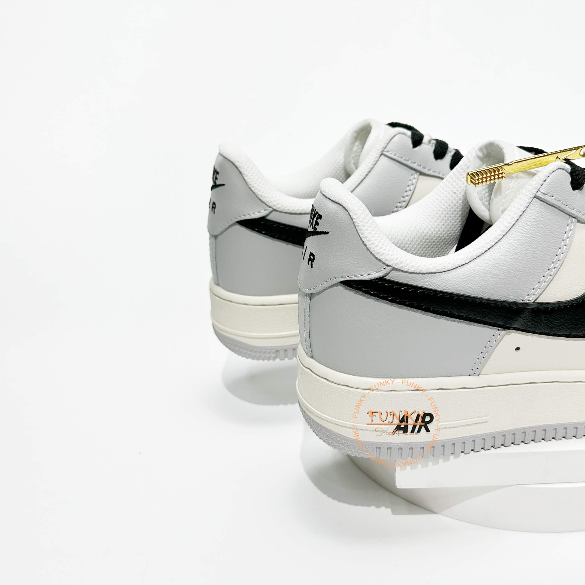 Giày N I K E Air Force 1 Low By You Custom Smoke Grey Cao Cấp