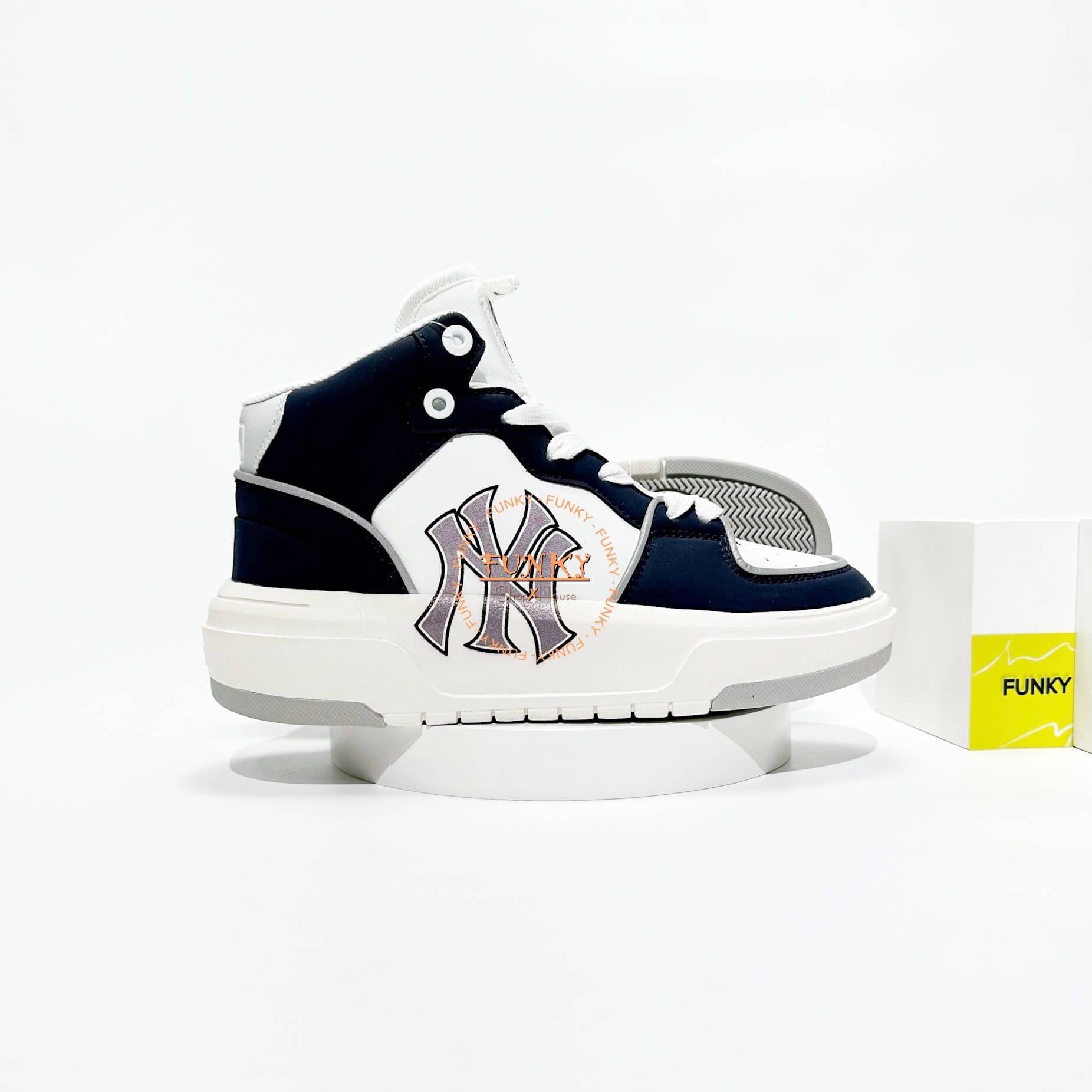 Giày M L B Chunky Liner High NY Phối Navy Cao Cấp