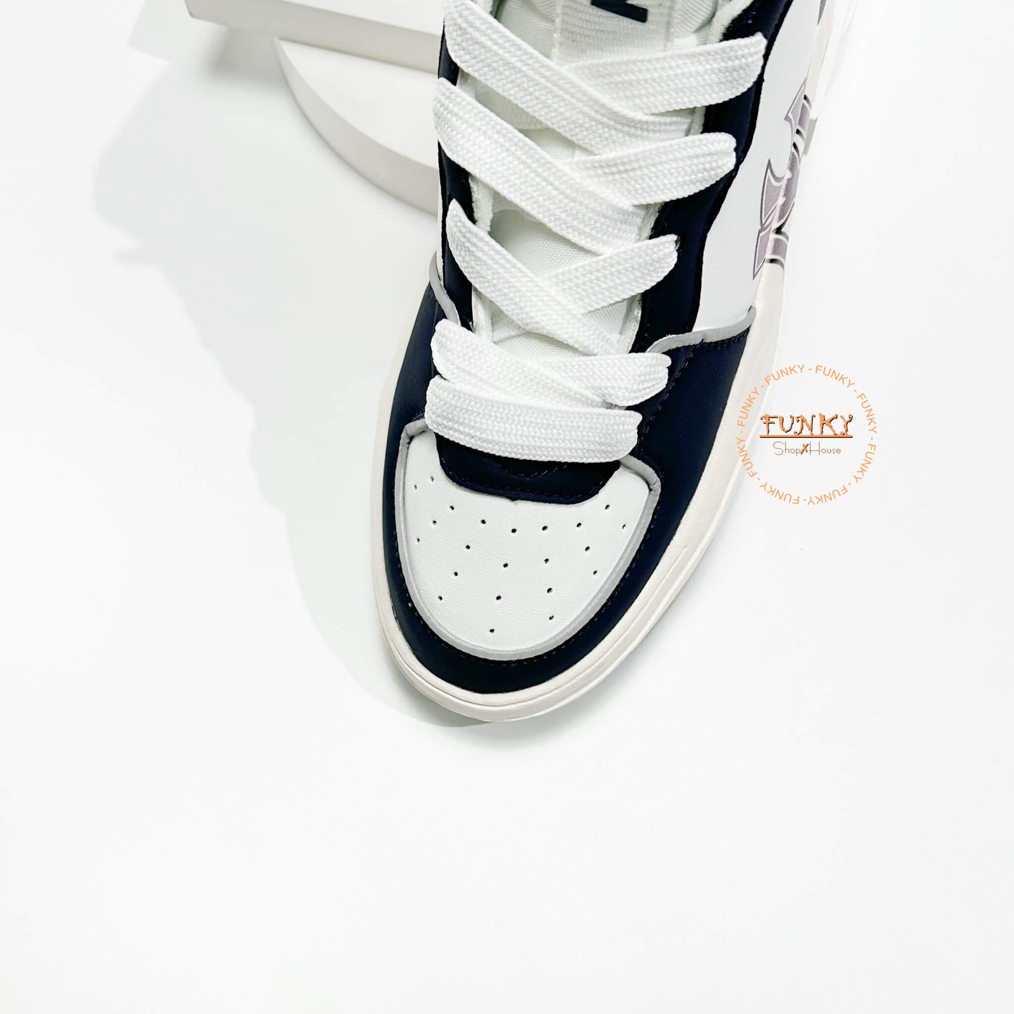 Giày M L B Chunky Liner High NY Phối Navy Cao Cấp