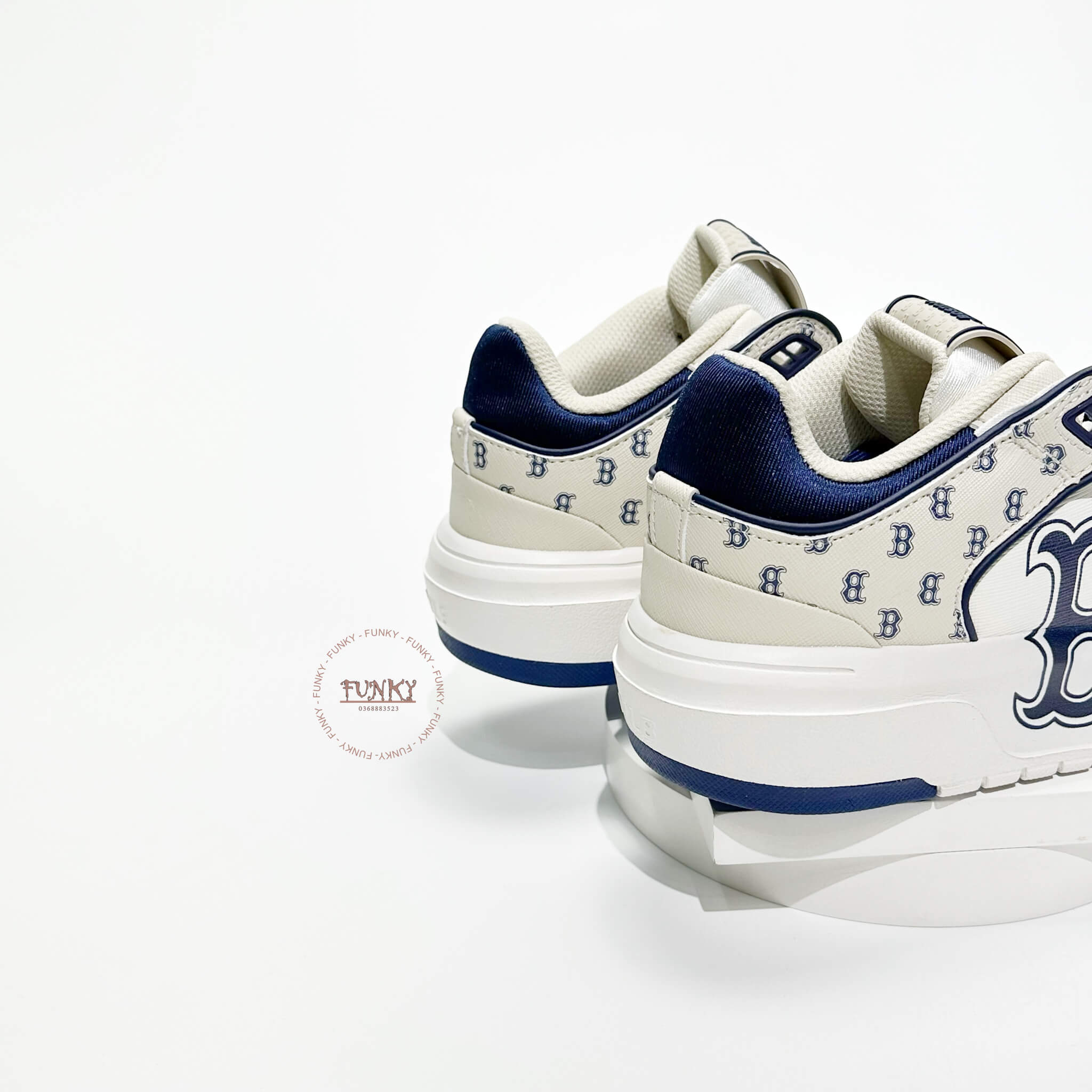 Giày M L B Chunky Liner Mid Denim Boston phối Xanh Cao Cấp