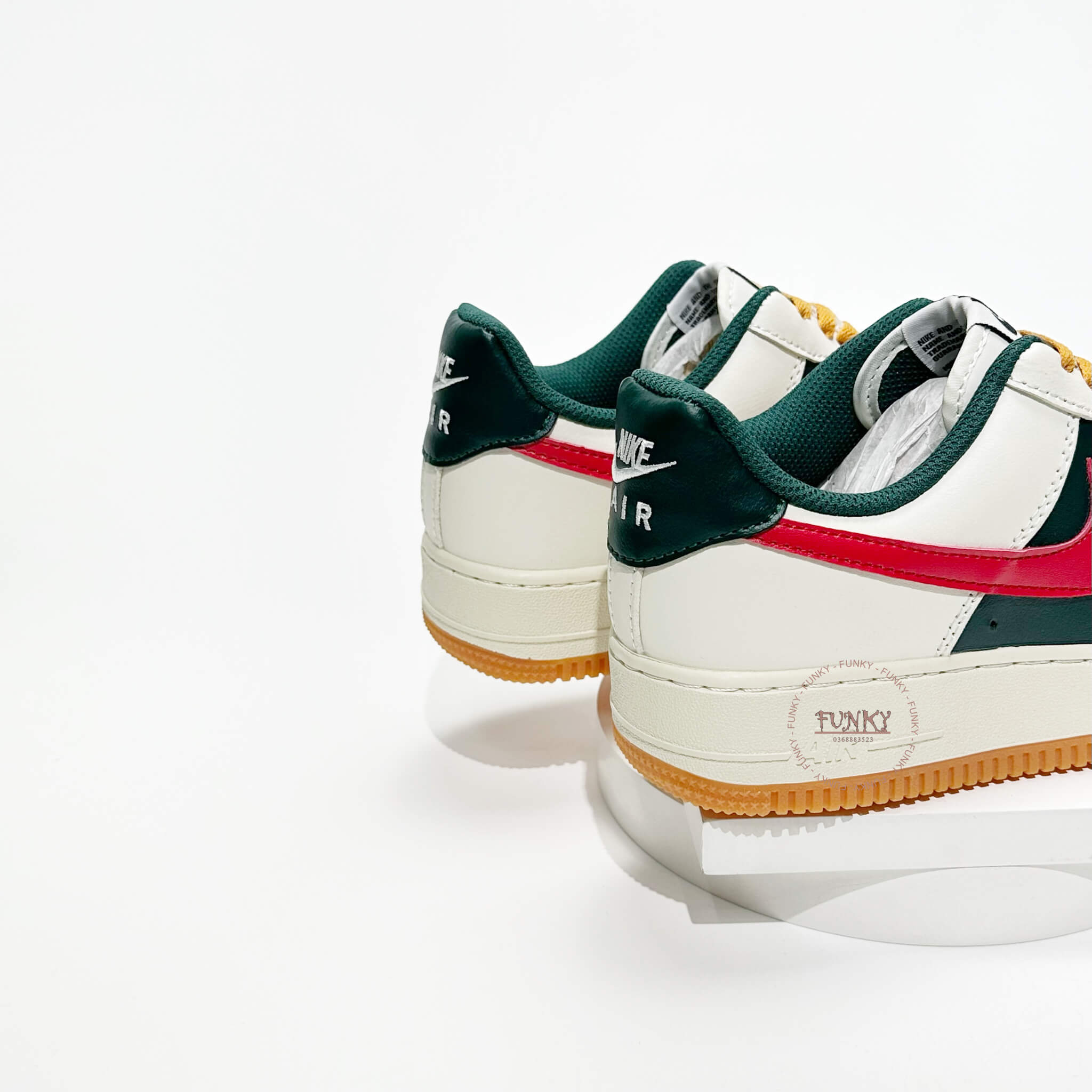 Giày Air Force 1 Low ID Gu.cci Cream Green Red Cao Cấp
