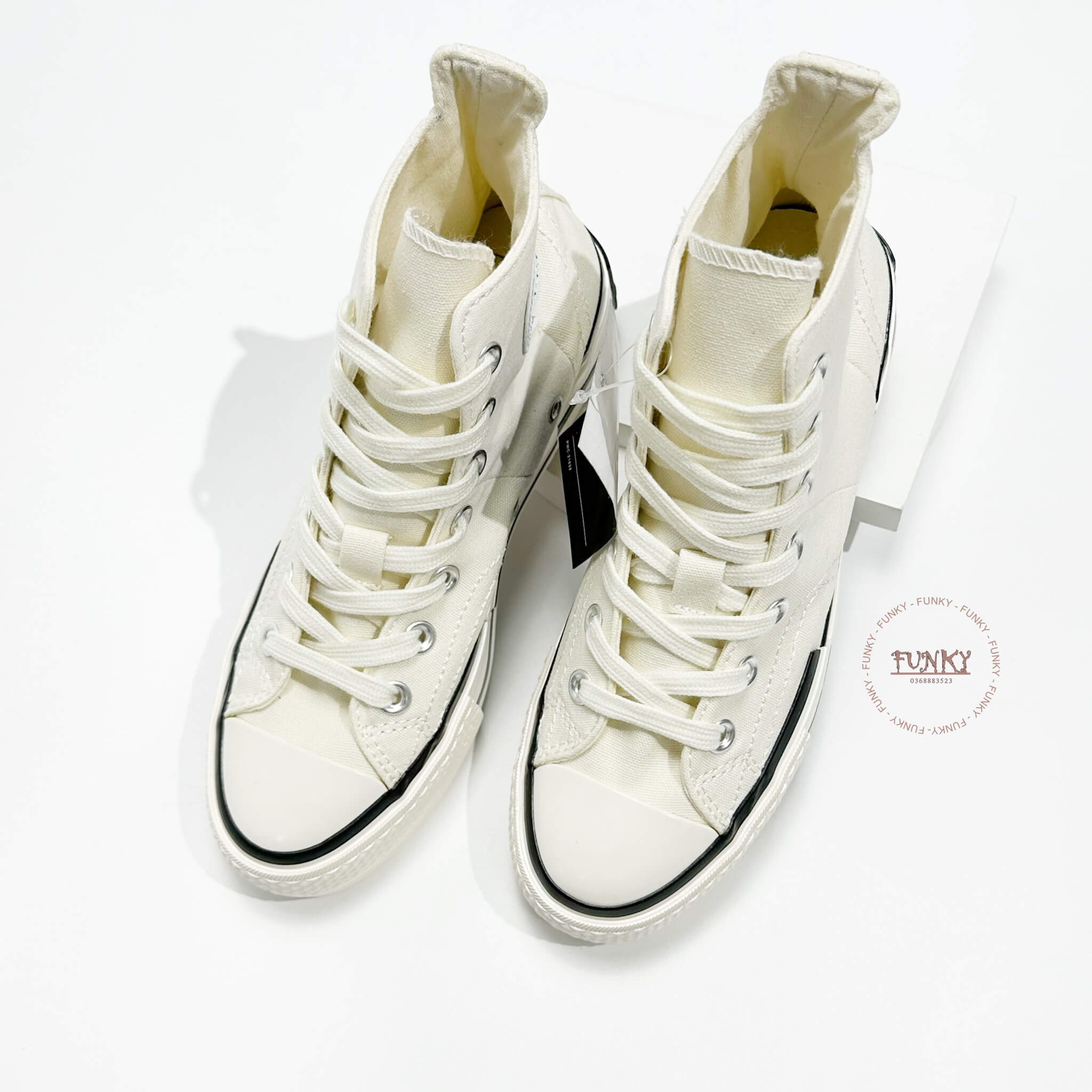 Giày Converse Chuck Taylor 70 Plus Cổ Cao Kem Cao Cấp