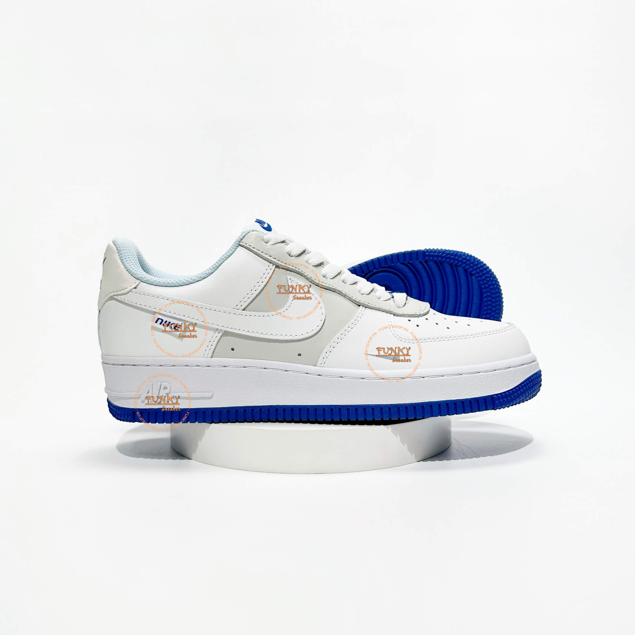 Giày N I K E Air Force 1 Low Trắng Đế Xanh Cao Cấp