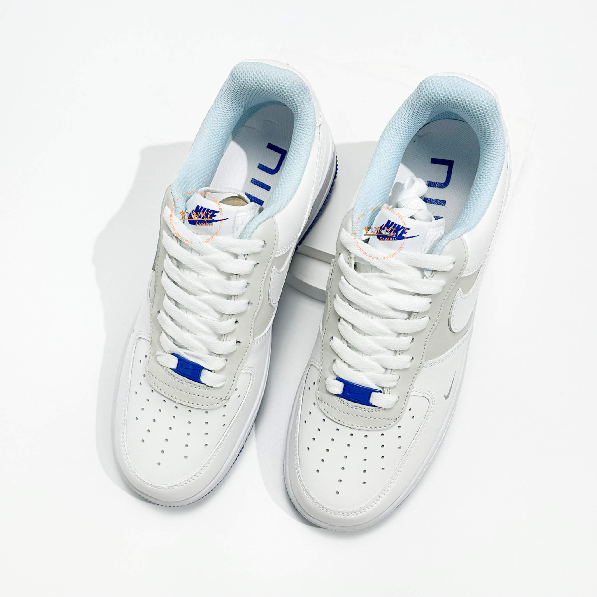 Giày N I K E Air Force 1 Low Trắng Đế Xanh Cao Cấp