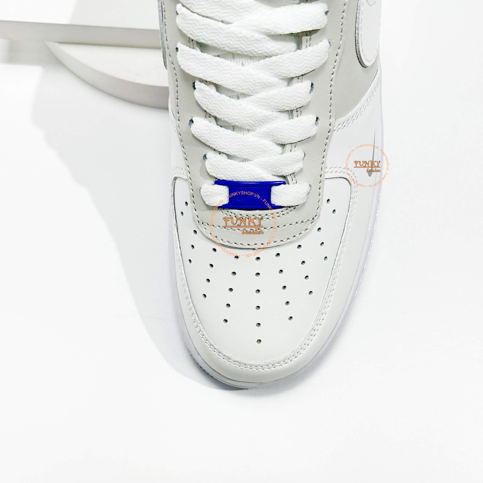 Giày N I K E Air Force 1 Low Trắng Đế Xanh Cao Cấp