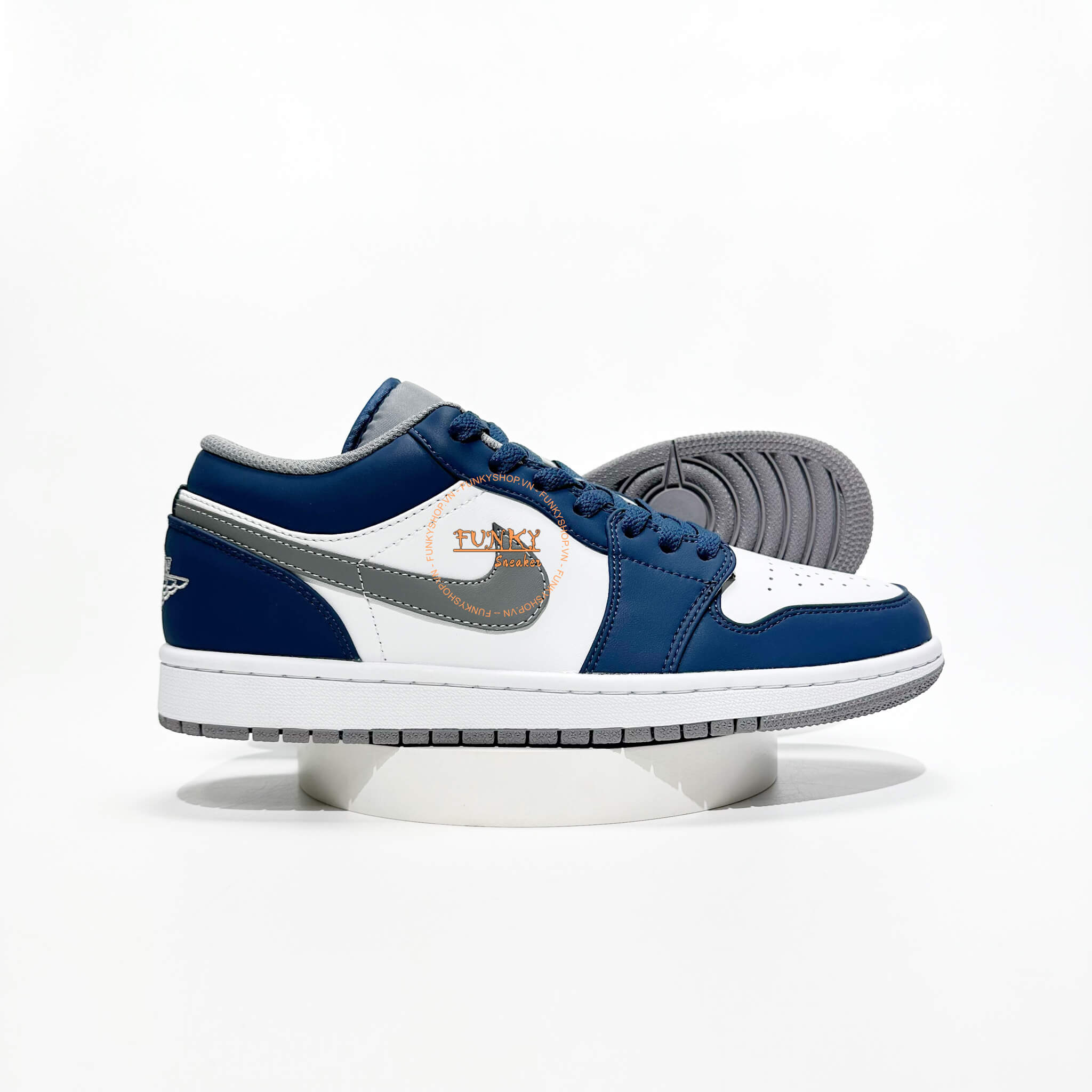 Giày Air Jordan 1 Low ‘True Blue Cement’ Like Auth