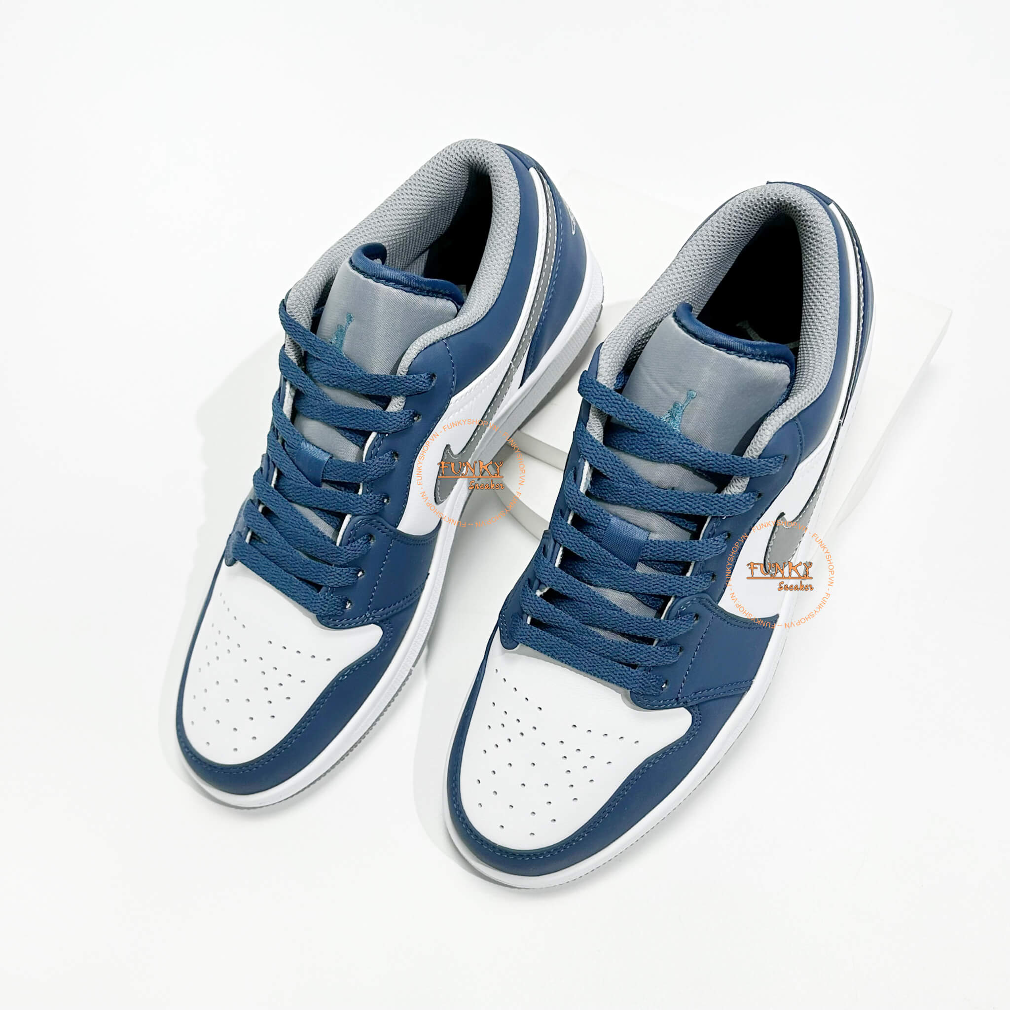 Giày Air Jordan 1 Low ‘True Blue Cement’ Like Auth